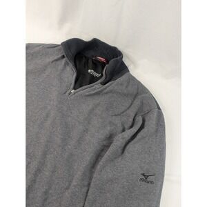 MIZUNO WINDLITEFLEX WINDPROOF COTTON GOLF SWEATER--L- Quarter Zip Gray